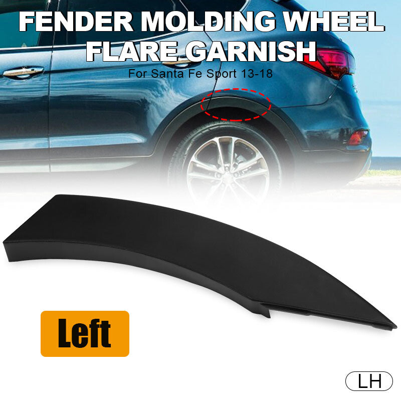 Left Rear Fender Molding Wheel Flare Garnish Fits for 13-18 Santa Fe Sport