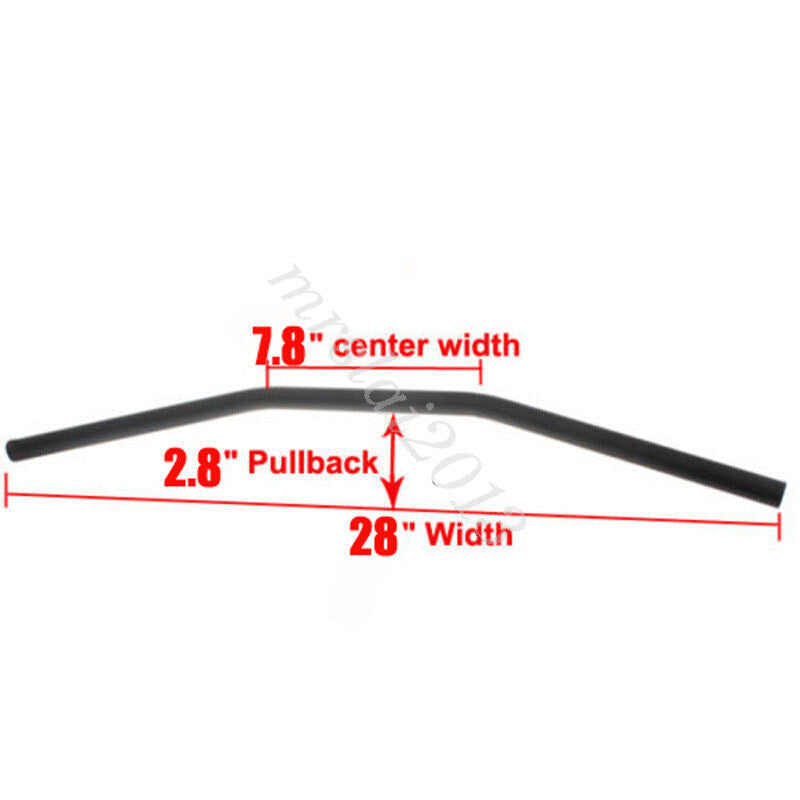 Black 25mm Wide Motorcycle 1Handlebars Z Drag Bars for Harley Dyna Sportster Q