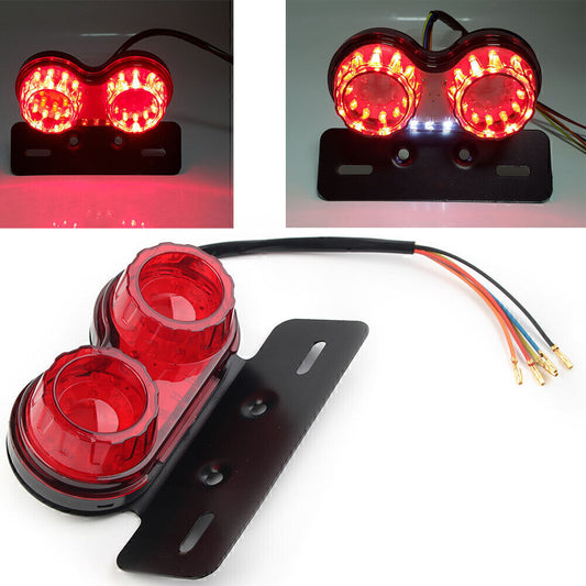 Red Integrated Tail Light Dual Turn Signal Brake License Plate Lamp Q