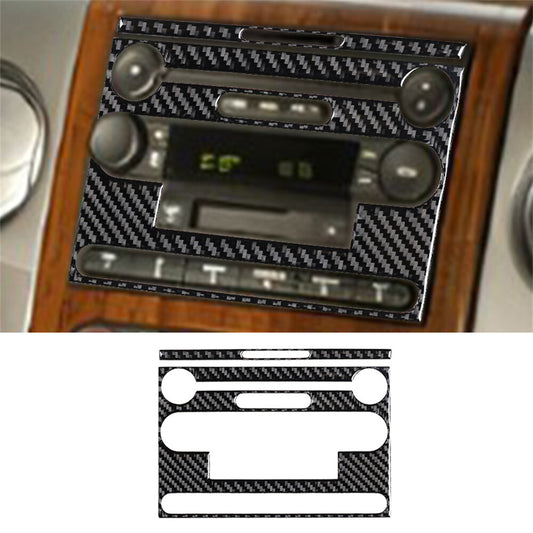 for Ford F150 FX4 2004-2008 Central Control CD Switch Panel Cover B Carbon Fiber