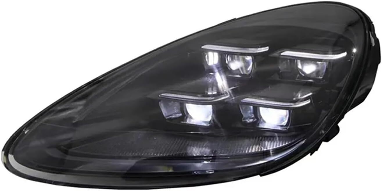 A pair of LED headlight assemblies for the for Porsche for Cayenne 2011-2018 (Animation)