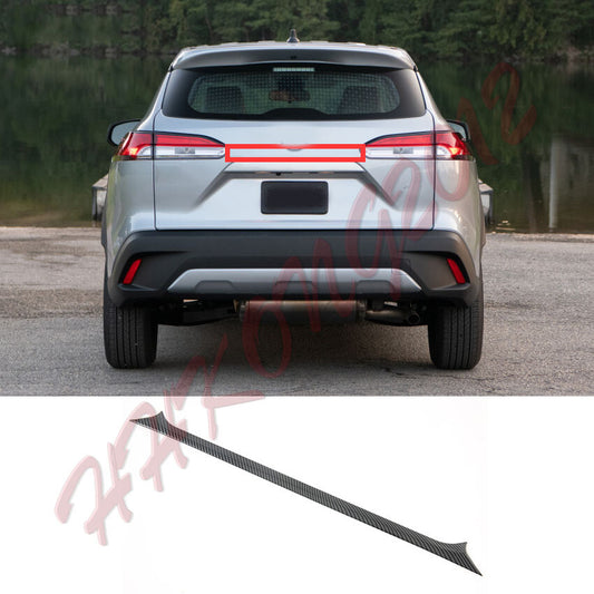 for Toyota for Corolla Cross 2022 Carbon Fiber Rear Trunk Logo Molding Cover Trim 1x