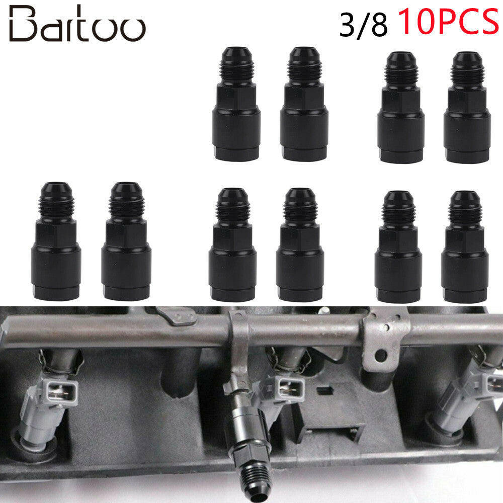 10Pcs AN6 LS1 Swap Fuel Rail Inlet Line Fitting Adaptor 3/8 LSX LS LS6 5.7 6.0 Q