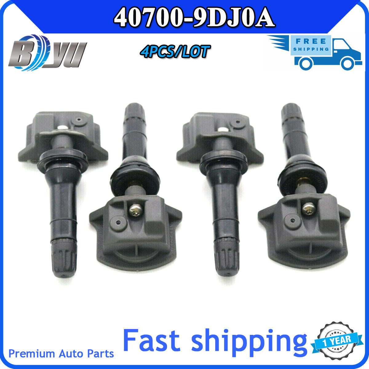 4x 40700-9DJ0A Tire Pressure Sensors (TPMS) for Murano Pathfinder 433MHz v