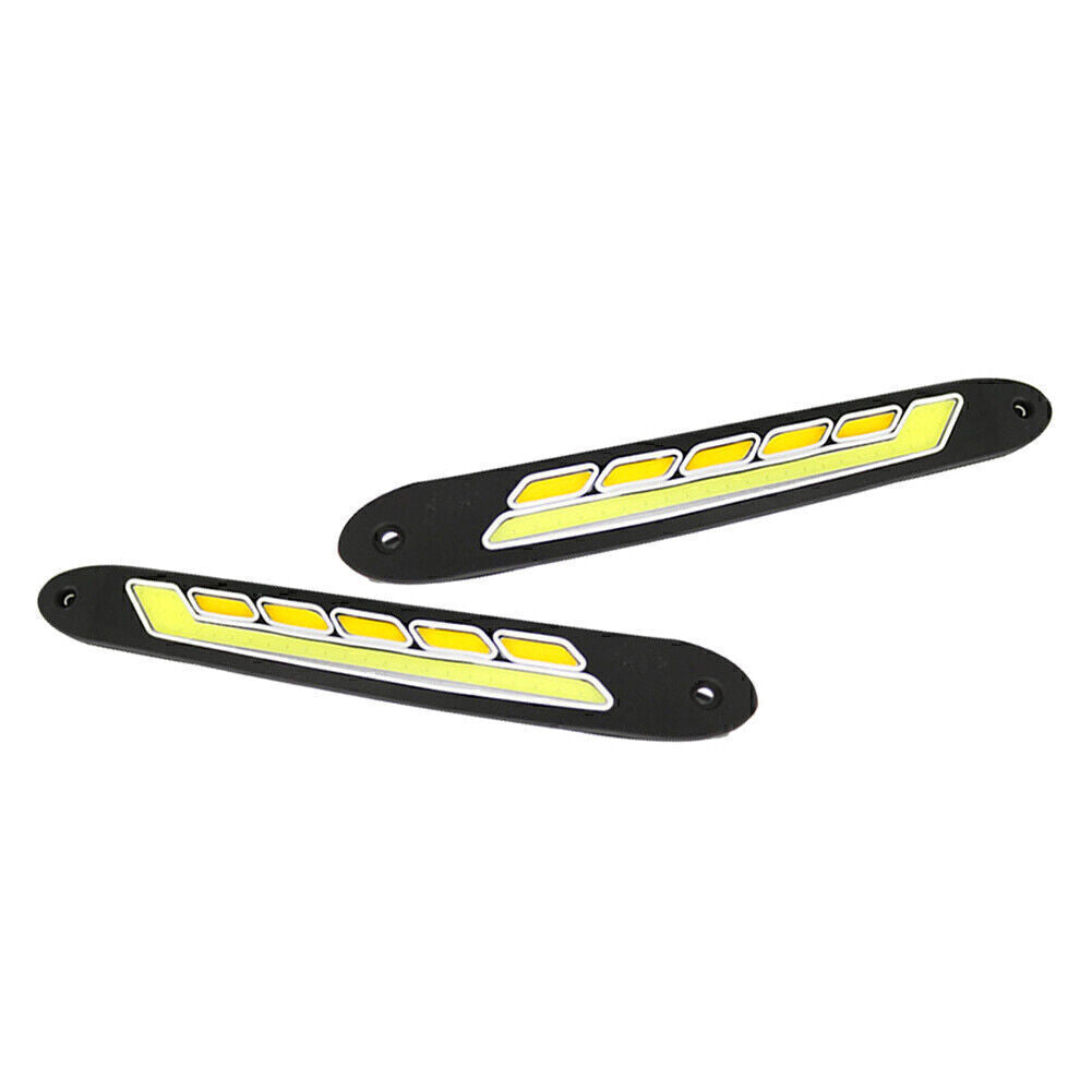 LED Daytime Running White/Amber Light Car Strip DRL Driving Fog Turn Signal Lamp Q