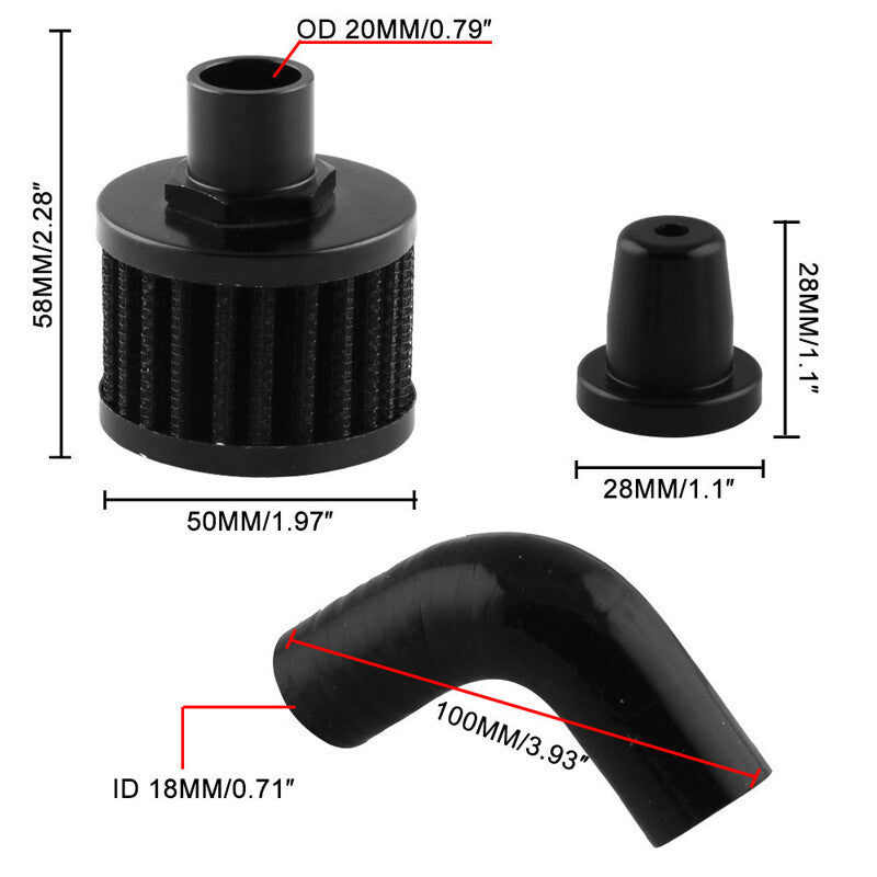 Car, Truck, SUV Cold Intake Filter Sensor Pipe Power Flow Hose System Kit - n