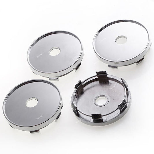 4Pcs 60mm Silver Wheel Rim Center Hub Cap Cover Wheel Center Cap Cover Universal Q