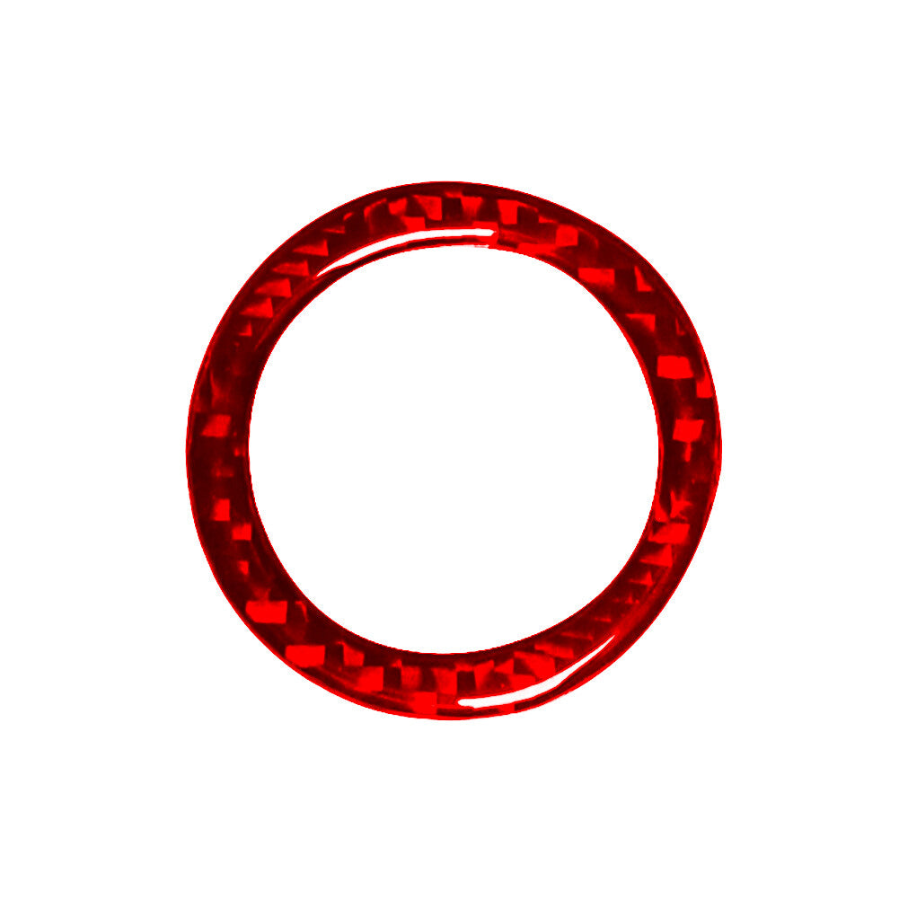 Red Carbon Fiber 4WD Switch Button Ring Trim for Mitsubishi Outlander 2014-2016