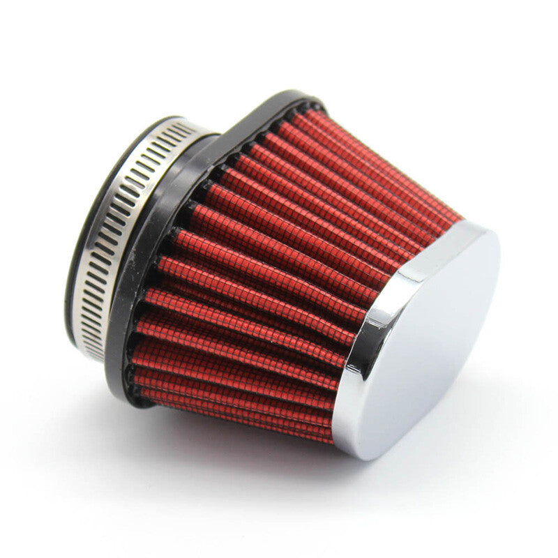 60mm Air Filter ATV Bike Carburetor Pod Cleaner Elliptical Intake Tube Red v