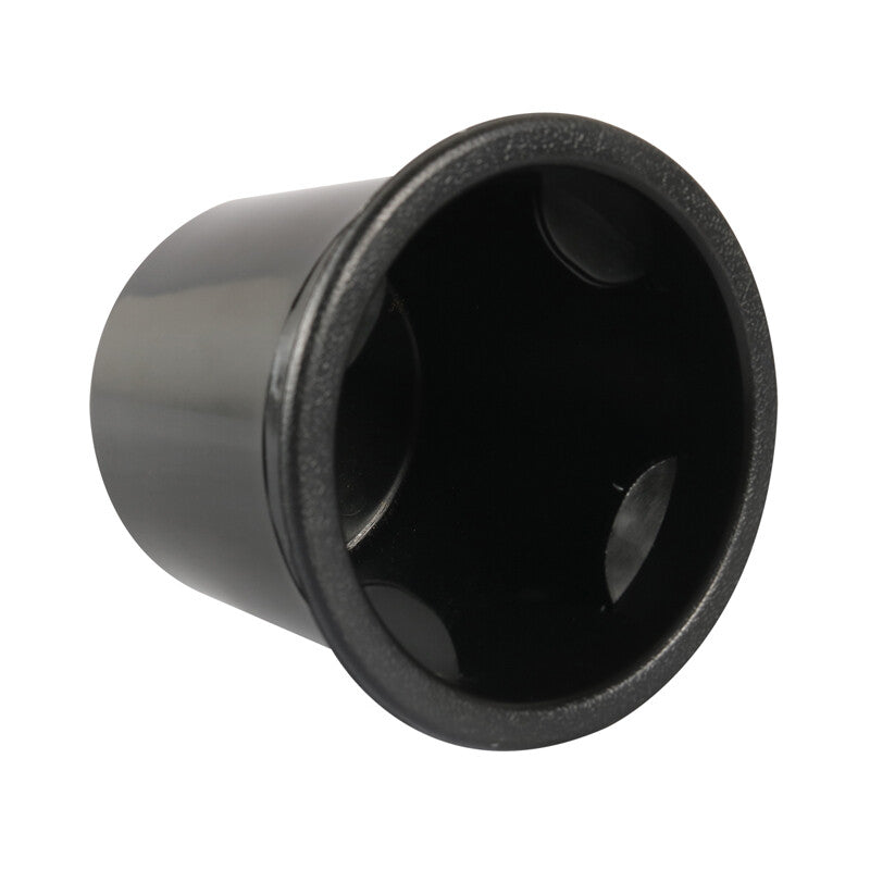 80mm black plastic cup holder suitable for marine, RV, ship, bus, car, and truck inserts. n