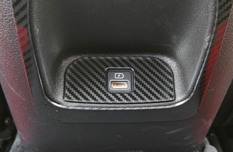 for Hyundai Sonata 20-22 Carbon Fiber Steel Rear USB Socket Control Panel Cover