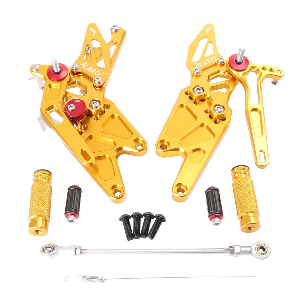CNC Motorcycle Rearset Foot Pegs Rear Set for Yamaha MT-03/MT-25 2015-2017 Gold