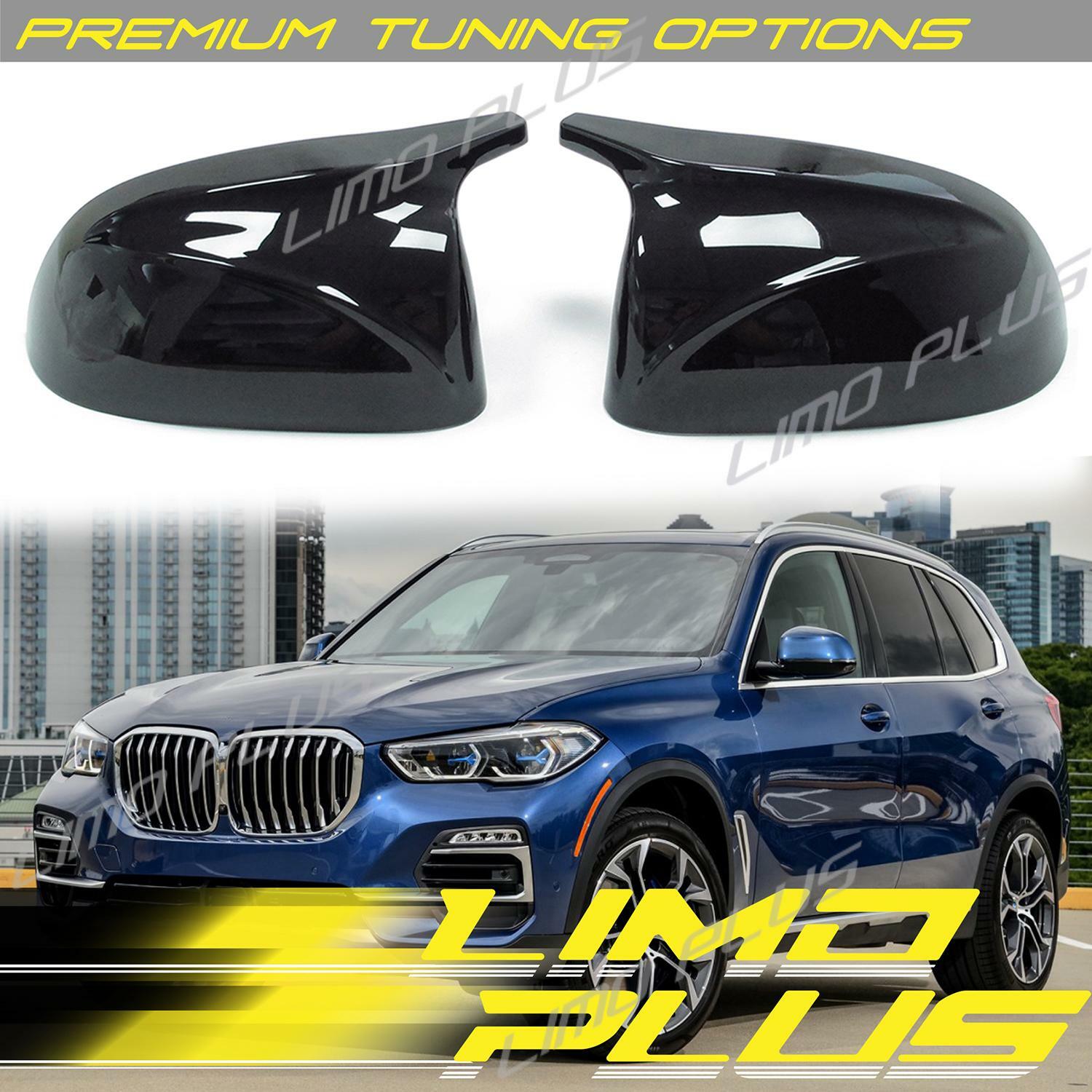 Smooth black side mirror covers for BMW X3 X4 X5 X6 G01 G02 G05 G06 X7 G07 Q