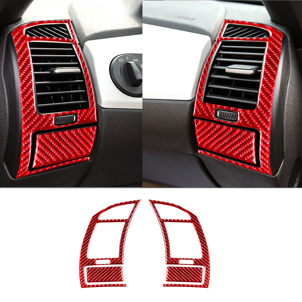 4-Piece Red Carbon Fiber Inner Vent Socket Cover Trim for BMW Z4 E85