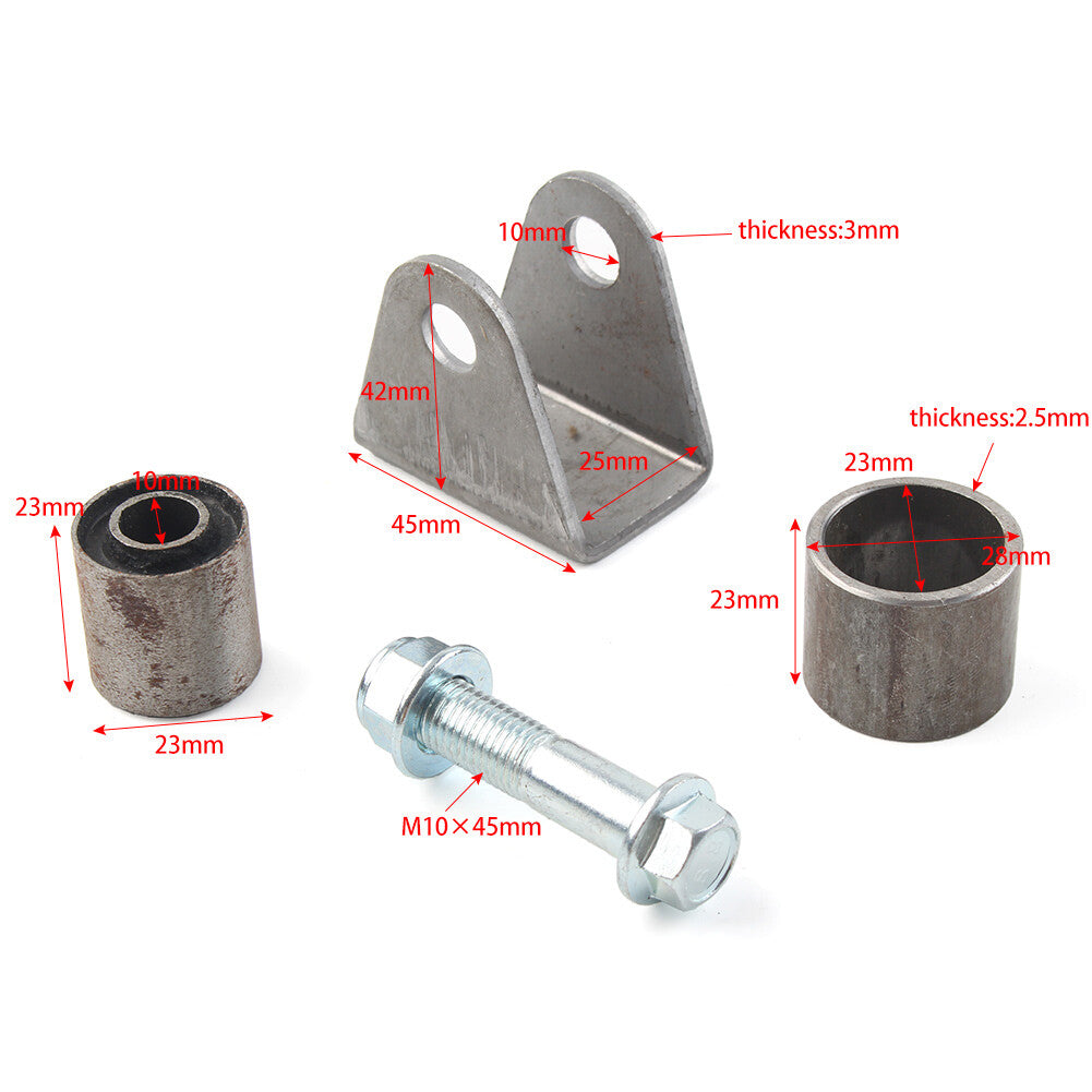 Swing Arm Support Buffer Sleeve w/Steel Bushing Hanging Lugs for ATV Scooter UTV Q