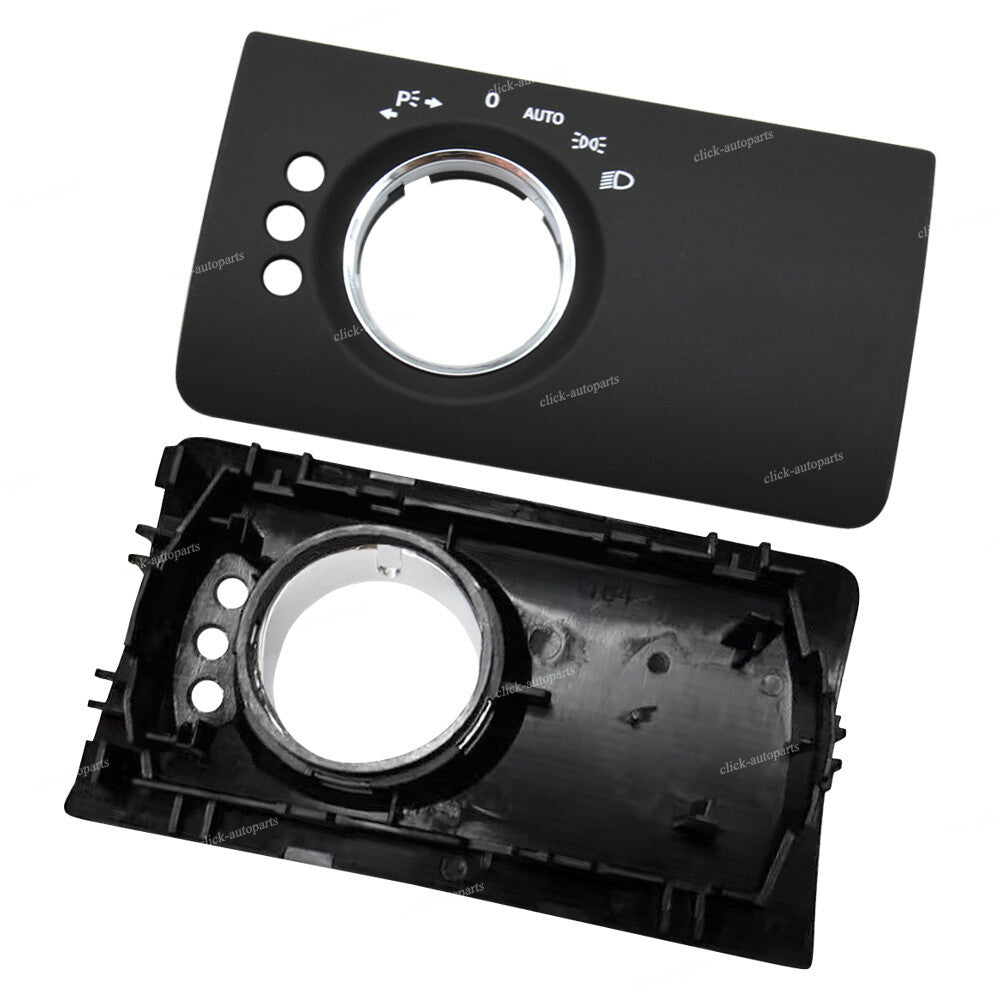 Black Headlight Control Switch Cover with 3 Hole for Mercedes X164 W164 ML GL