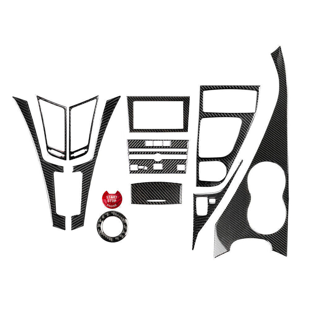 12 Pcs Carbon Fiber Interior Dashboard Cover Trim for Infiniti Q50 Q60 2014-2019