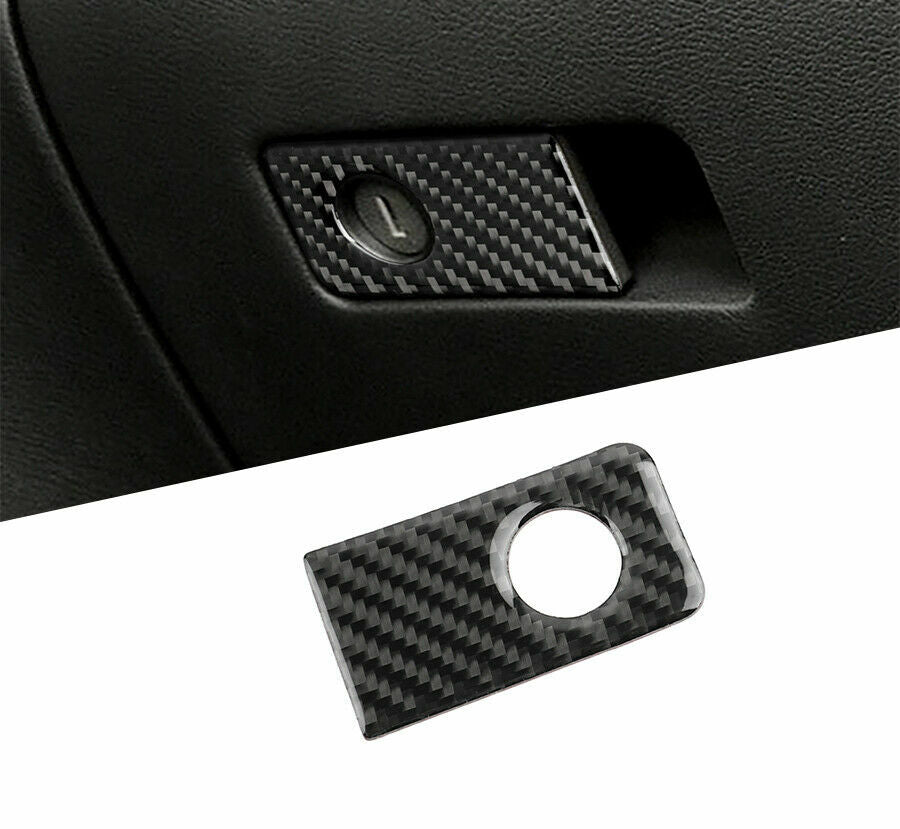 Carbon Fiber Car Storage Box Handle Cover Trim Fit for Infiniti Q50 Q60 2014-19