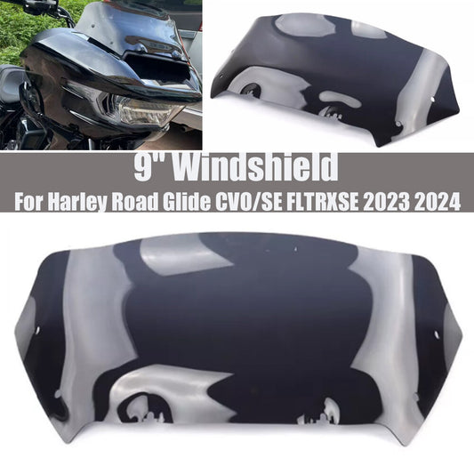 9-inch smoke-proof windshield suitable for Harley Road Glide CVO/SE FLTRXSE 2023 2024- n