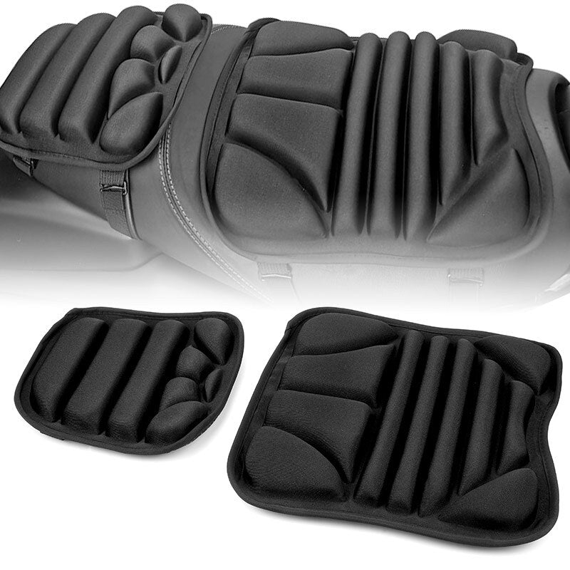 Front+Rear Motorcycle for Seat Cushion Cover Gel Lycra Comfort Shockproof Universal
