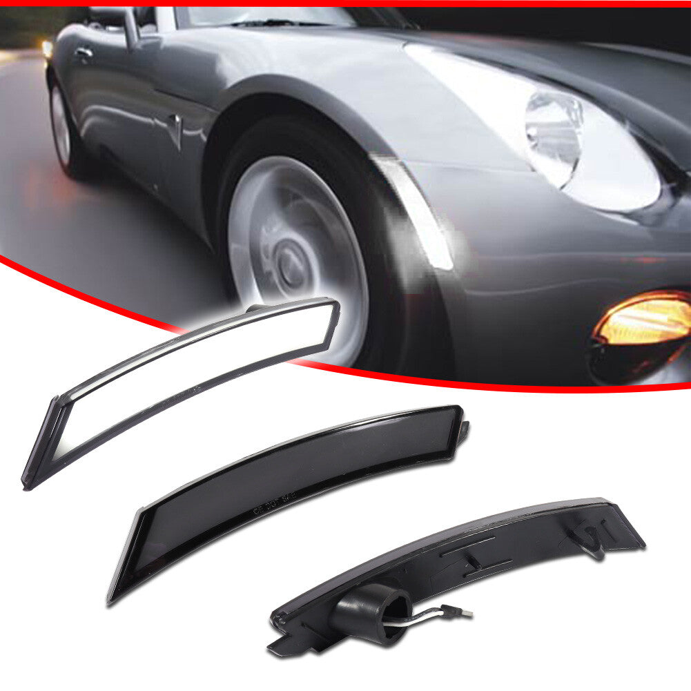 Smoked white LED front marker light suitable for 06-10 for Pontiac Solstice& for Saturn Sky- v