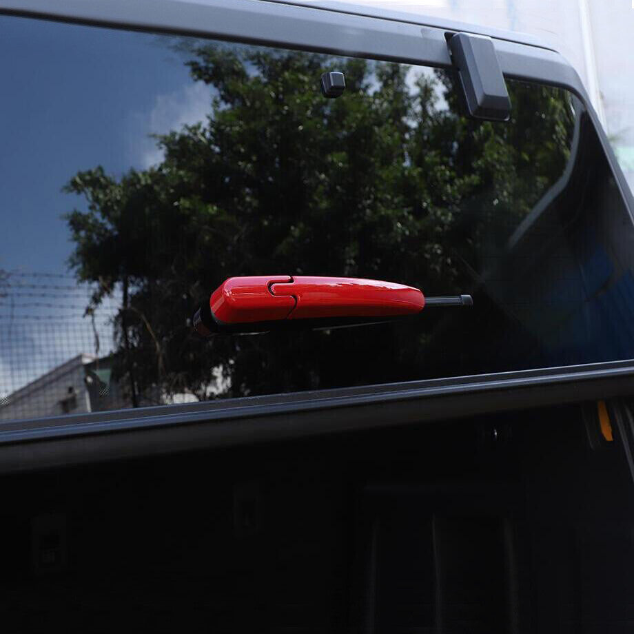 For 2021-2024 Bronco ABS Red Rear Window Rain Wiper Arm Decor Cover Trim 2P v