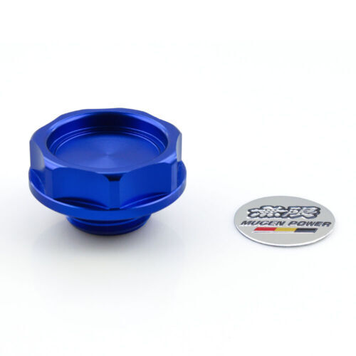 JDM Blue Engine Oil Filler Cap + Radiator Cap + Battery Tie Down Q
