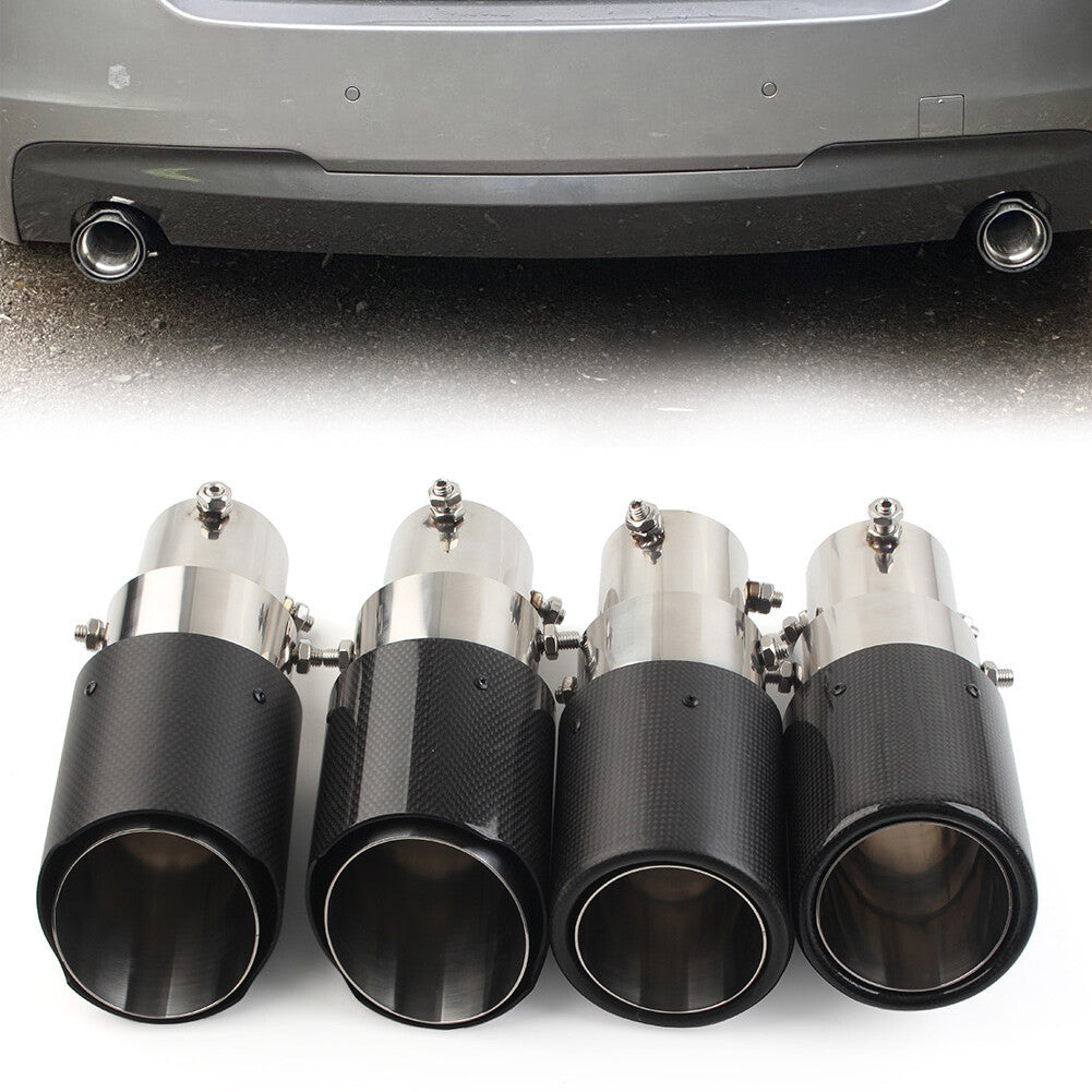 Car Muffler Tip Exhaust System Pipe Mufflers Nozzle Straight Universal Stainless Q