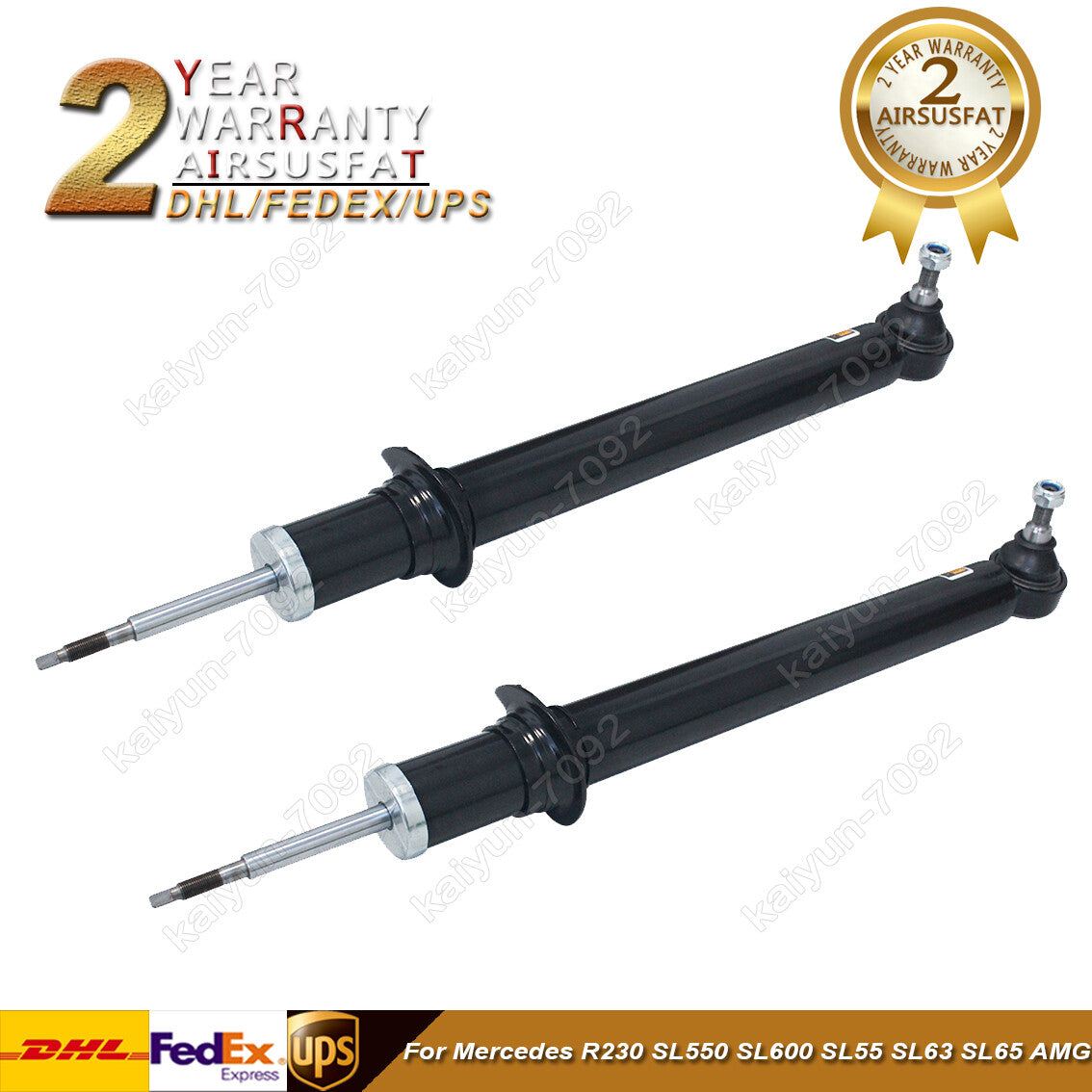 2x Front Shock Absorber Cores for Mercedes R230 SL550 SL600 SL55 SL63 SL65 AMG