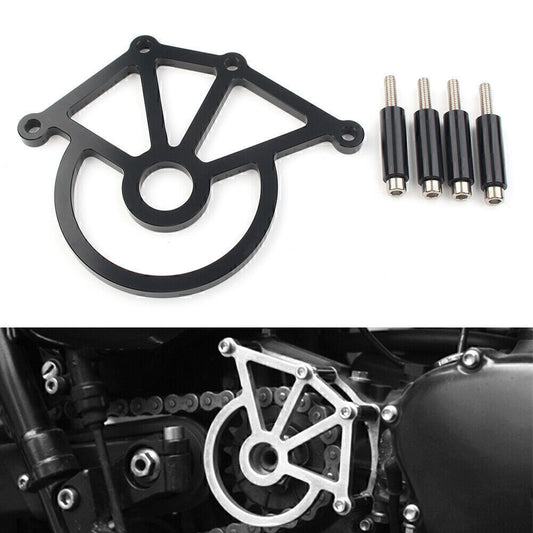 For 2007-14 Thruxton 900 Scrambler 2006-14 Black Sprocket Cover Chain Protection Q