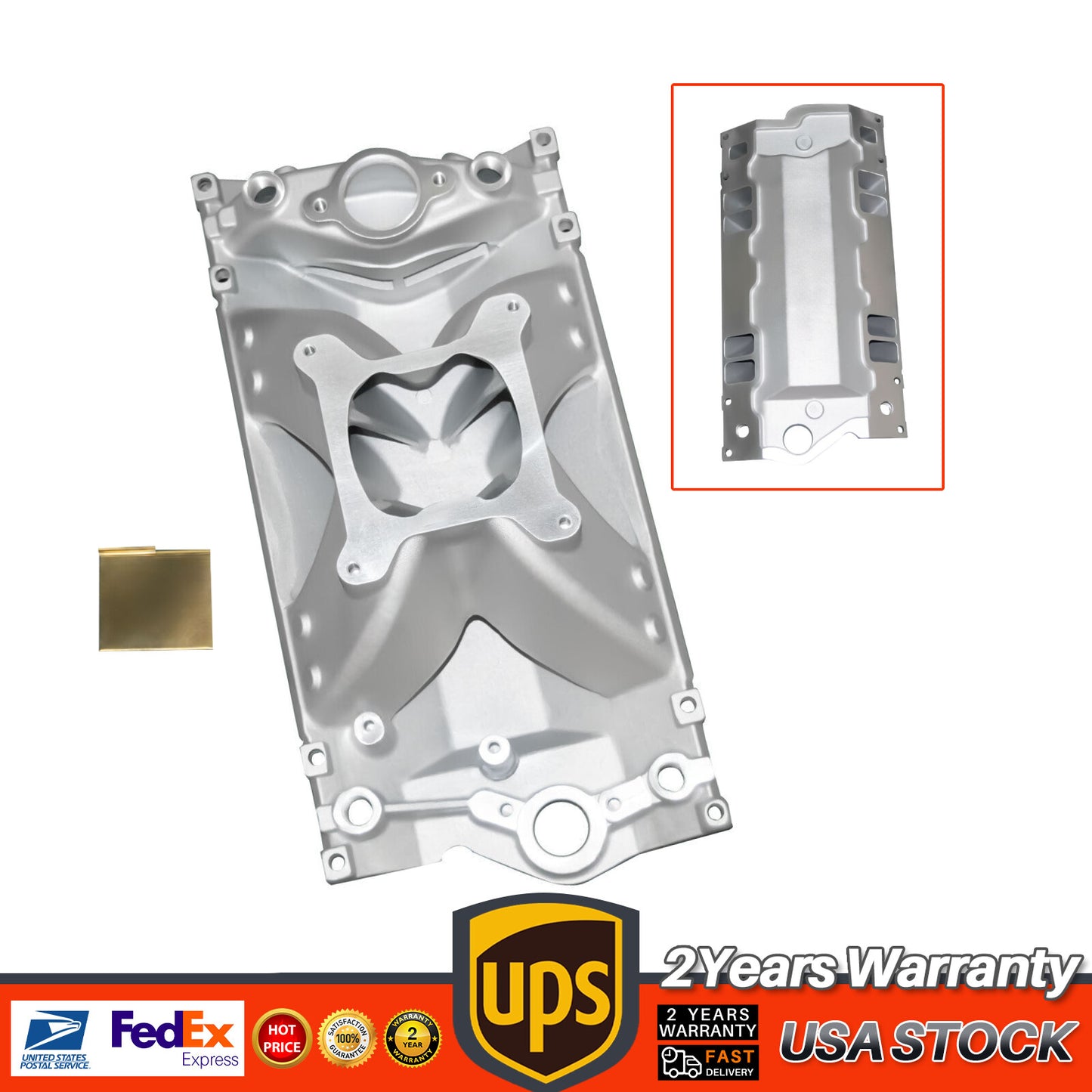 Vortec Single Plane High Rise Intake Manifold 2033 For Small Block for Chevy 350 Q