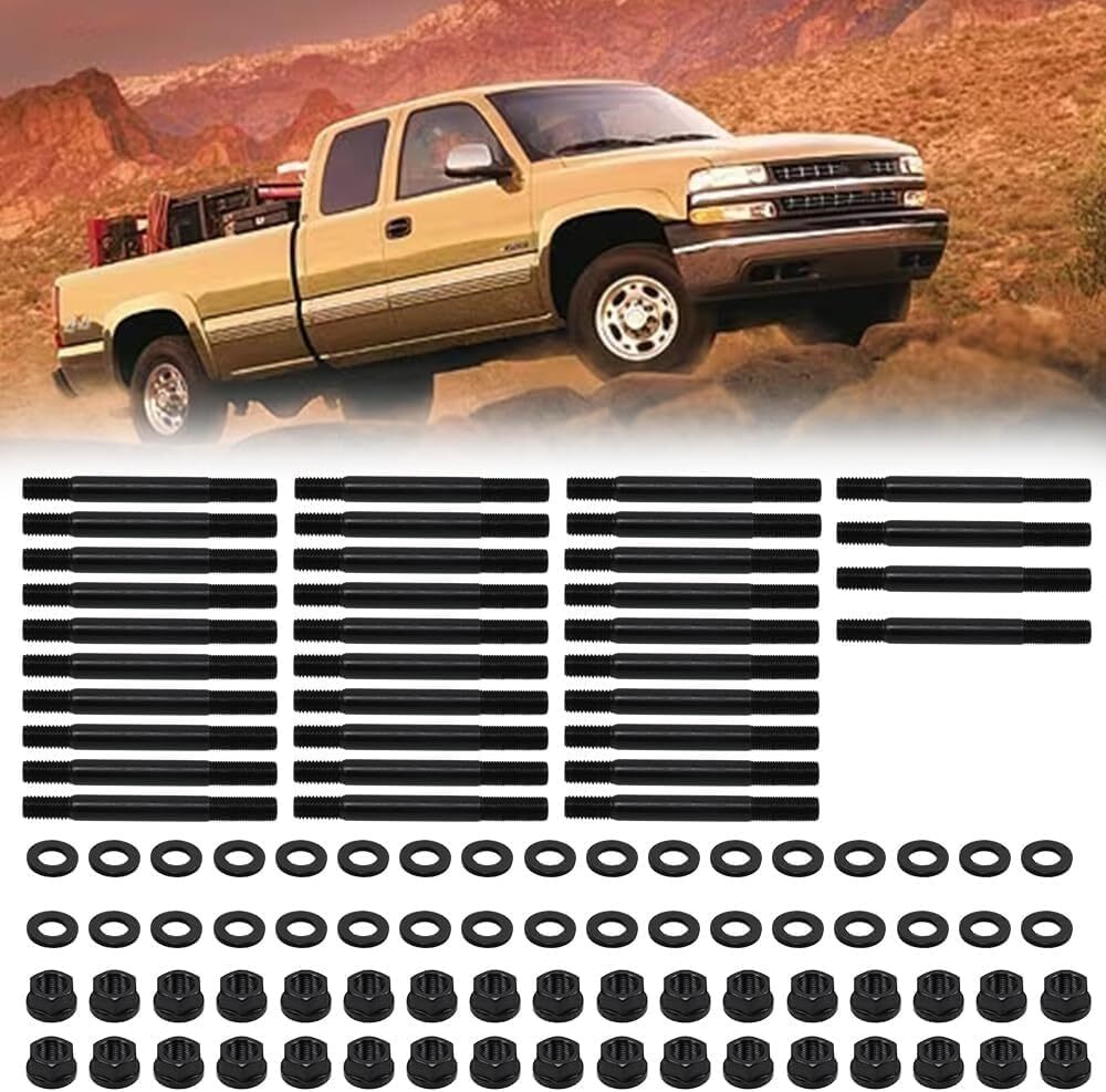 Black Head Stud Replacement Kit for 1982-2000 for Chevrolet /GM 6.2L  6.5L Diesel