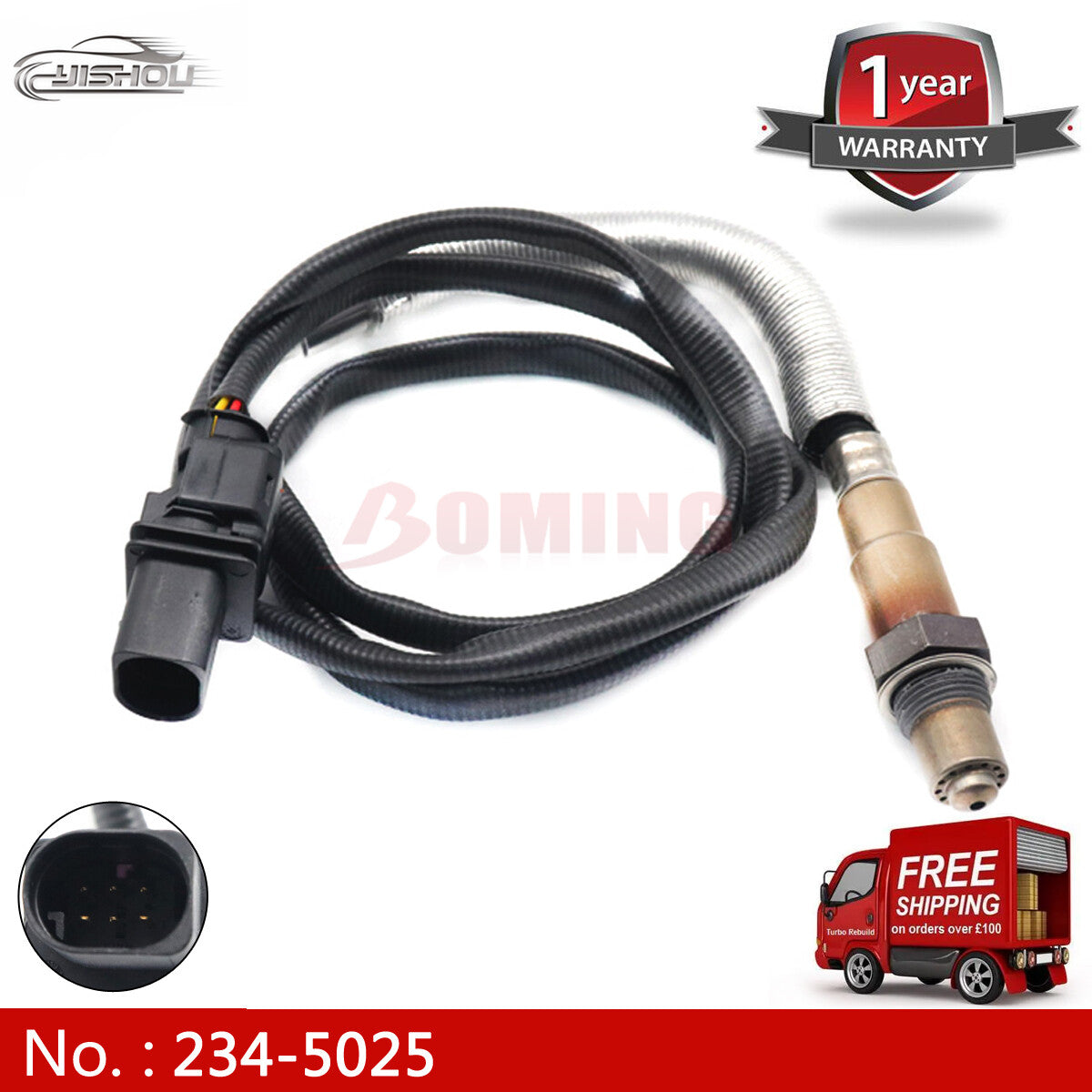 New oxygen sensor 234-5025 suitable for BMW 535i, 740i, for Mercedes-Benz CLK63, AMG E320, etc.