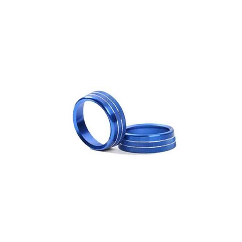 for Ford for Mustang 2015-22 Blue Aluminum Air Conditioning Button Control Ring Trim