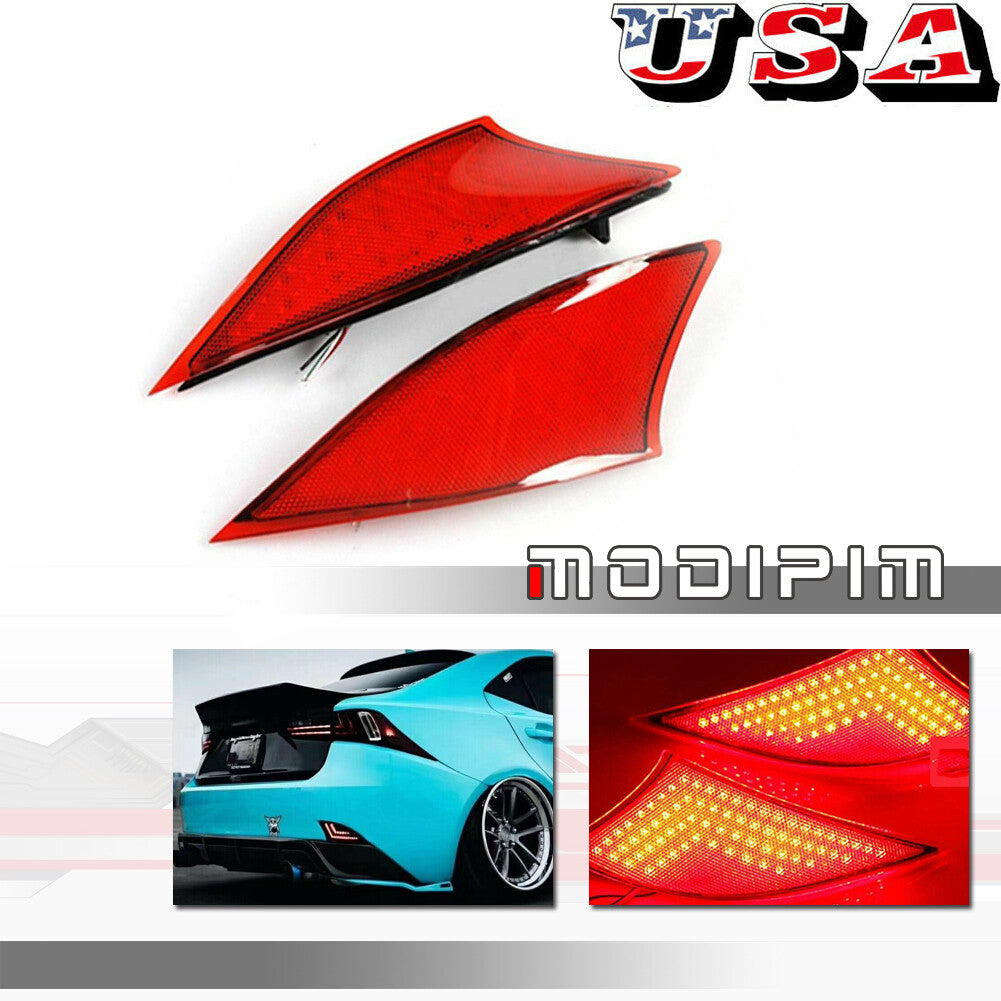 Rear Bumper Reflector Red Lens Assy Light for for Lexus ISF IS250 IS300 IS350 14+- v