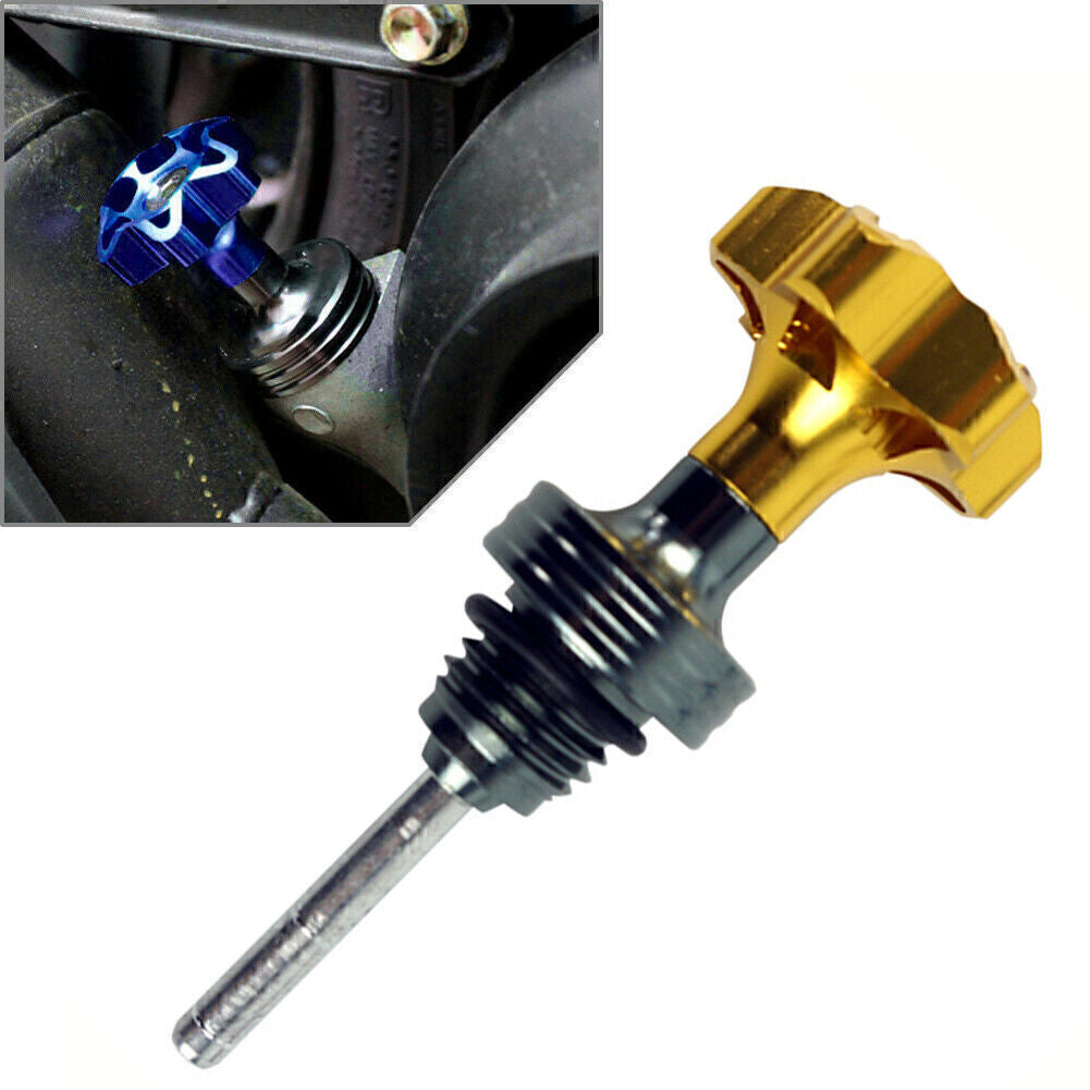 Motorcycle Aluminum Engine Oil Dipstick For 125CC Chinese ATV Pit Dirt Bike Gold Q