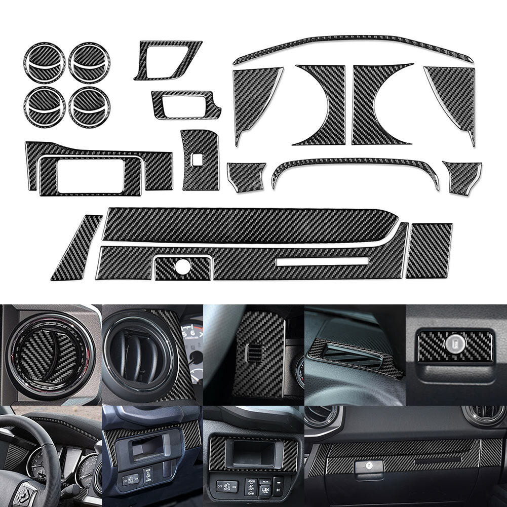 30Pcs Interior Dashboard Decoration Kit Cover Trim for Toyota Tacoma 2016-2022