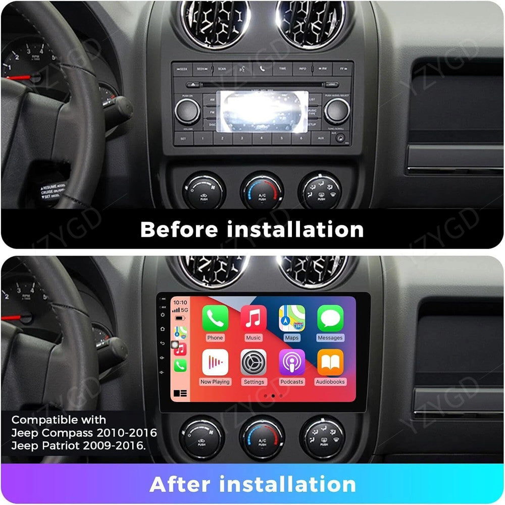 for Jeep Compass Patriot 2010-16 Multimedia CarPlay Car Stereo Radio GPS Screen