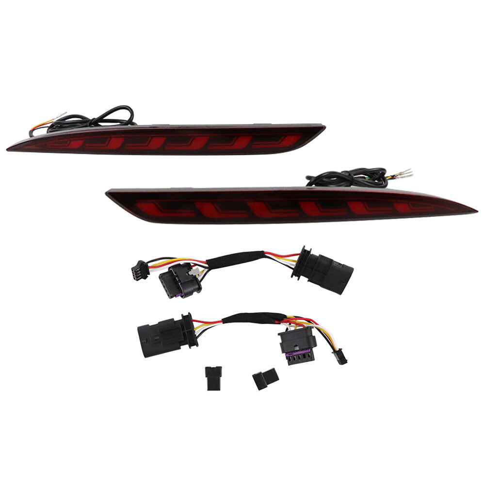 2 PCS LED Rear Bumper Fog Lamps Brake Lights Red For 2020-2022 for Tesla Model Y NEW
