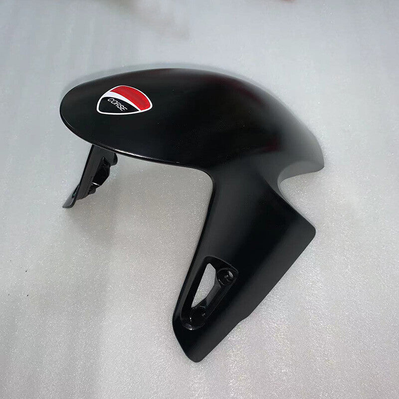 for Ducati V4 V4S V2 2018 - 2023, black front tire fenders and fender fairings.