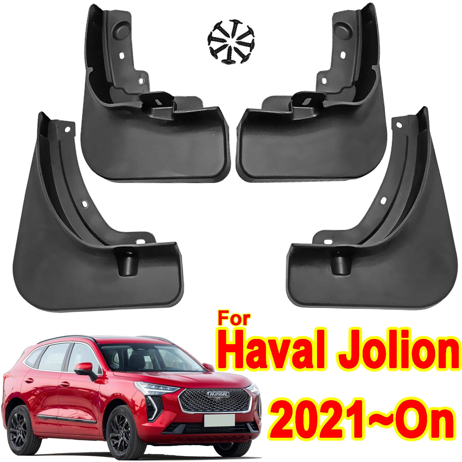 Front & Rear Splash Guards Mud Flaps for Haval Jolion 2021 2022 SUV Fender Liner Q