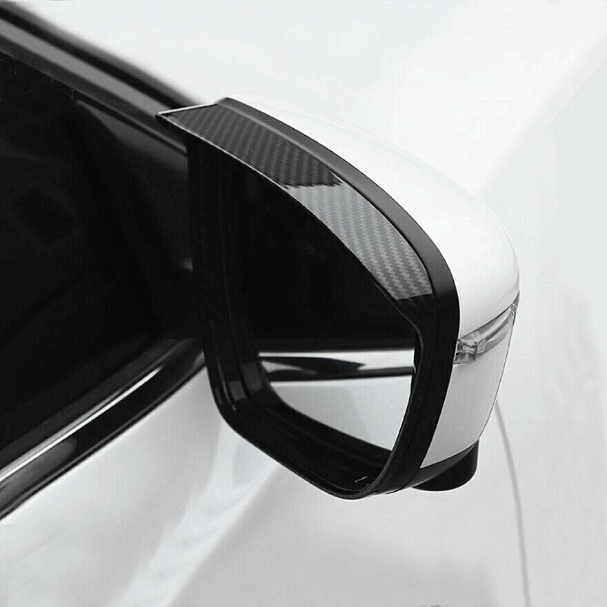 for Nissan Rogue Sport 17-2022 Carbon Rearview Mirror Rain Eyebrow Frame Trim 2P