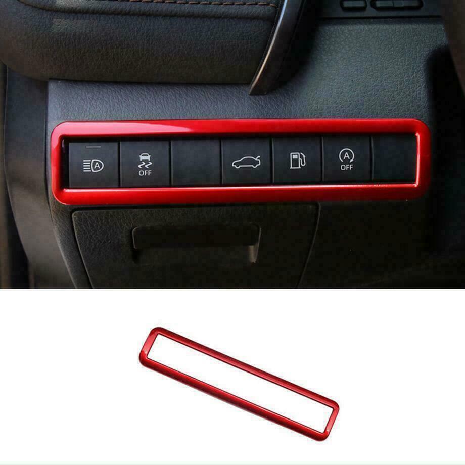 for Toyota for Camry 2018-2020 ABS Red Interior Trunk Switch Button Frame Cover Trim