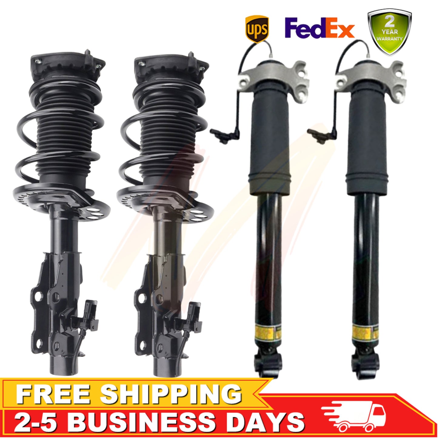 2x Fit for Toyota Sequoia Front Coil Spring Shock Struts Assembly w/EDC 48510-09S60