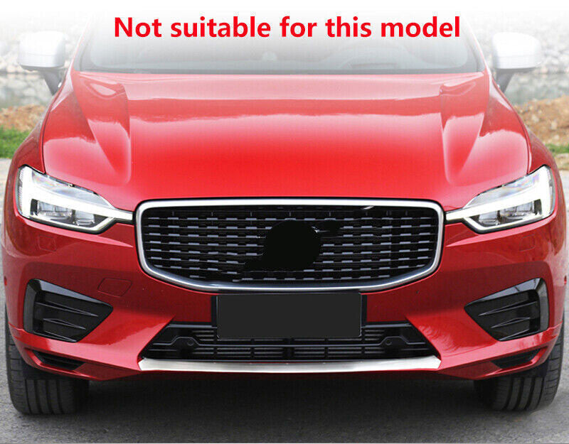 for Volvo XC60 18-21 Chrome ABS Front Bottom Bumper Grille Molding Cover Trim 3x