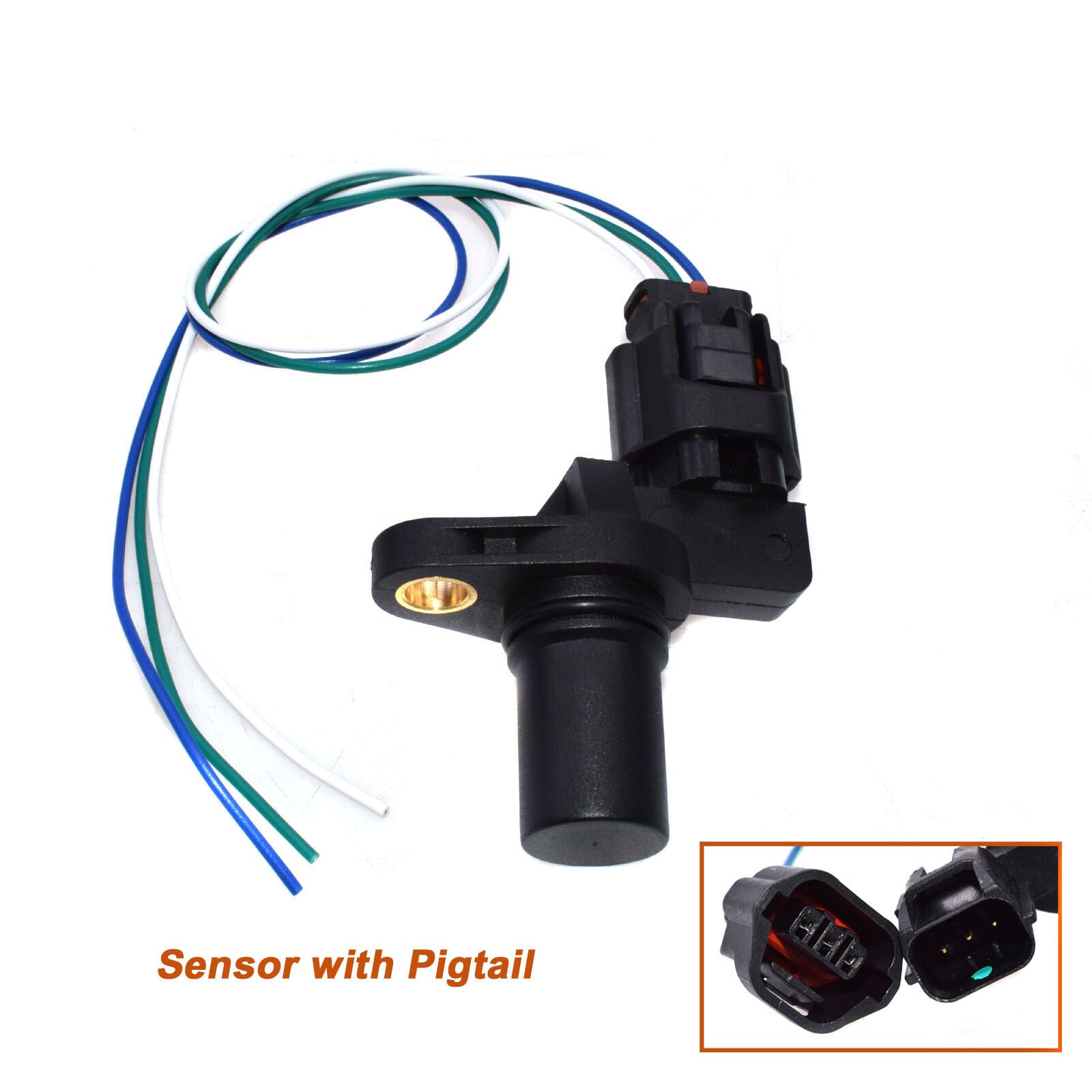 2-Piece Camshaft Position Sensor with Connector Wiring Harness for Hyundai Sonata and for Kia SU4976 n