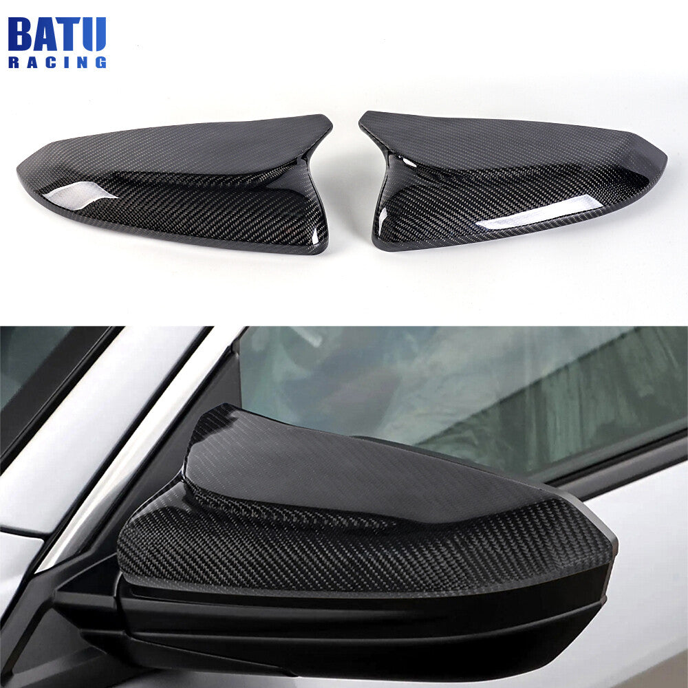 Real Carbon Fiber OX Horn Rear View Mirror Cover Cap for Honda for Civic 2016-2020