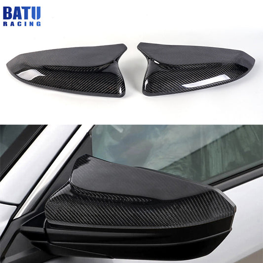 Real Carbon Fiber OX Horn Rear View Mirror Cover Cap for Honda for Civic 2016-2020