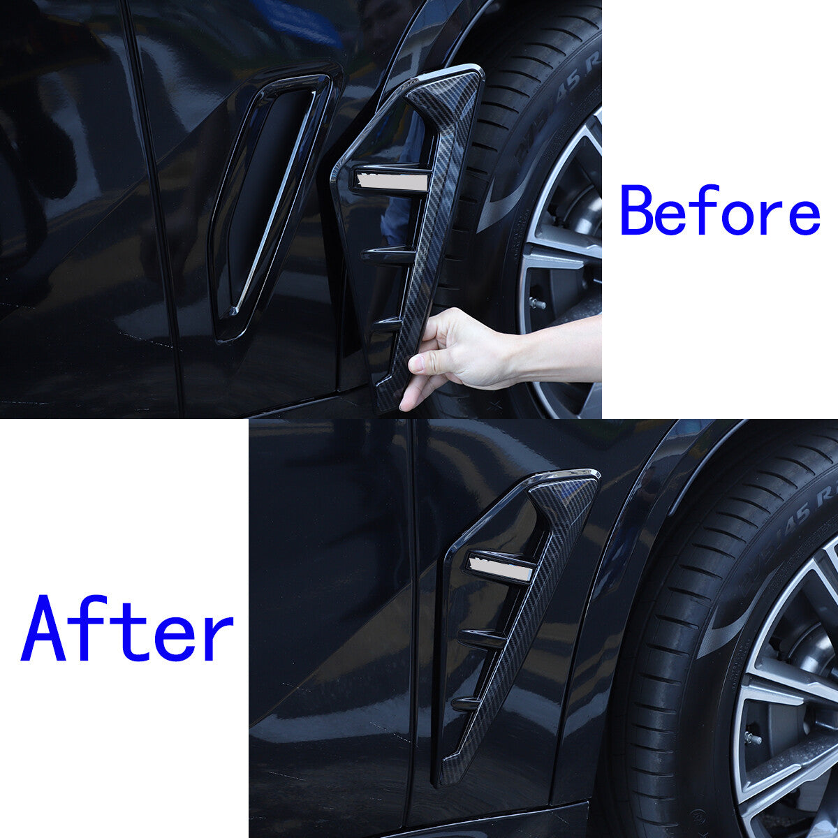 2 x Carbon Fiber Side Fender Ventilation Covers for X5 X5M G05 2019-23 n