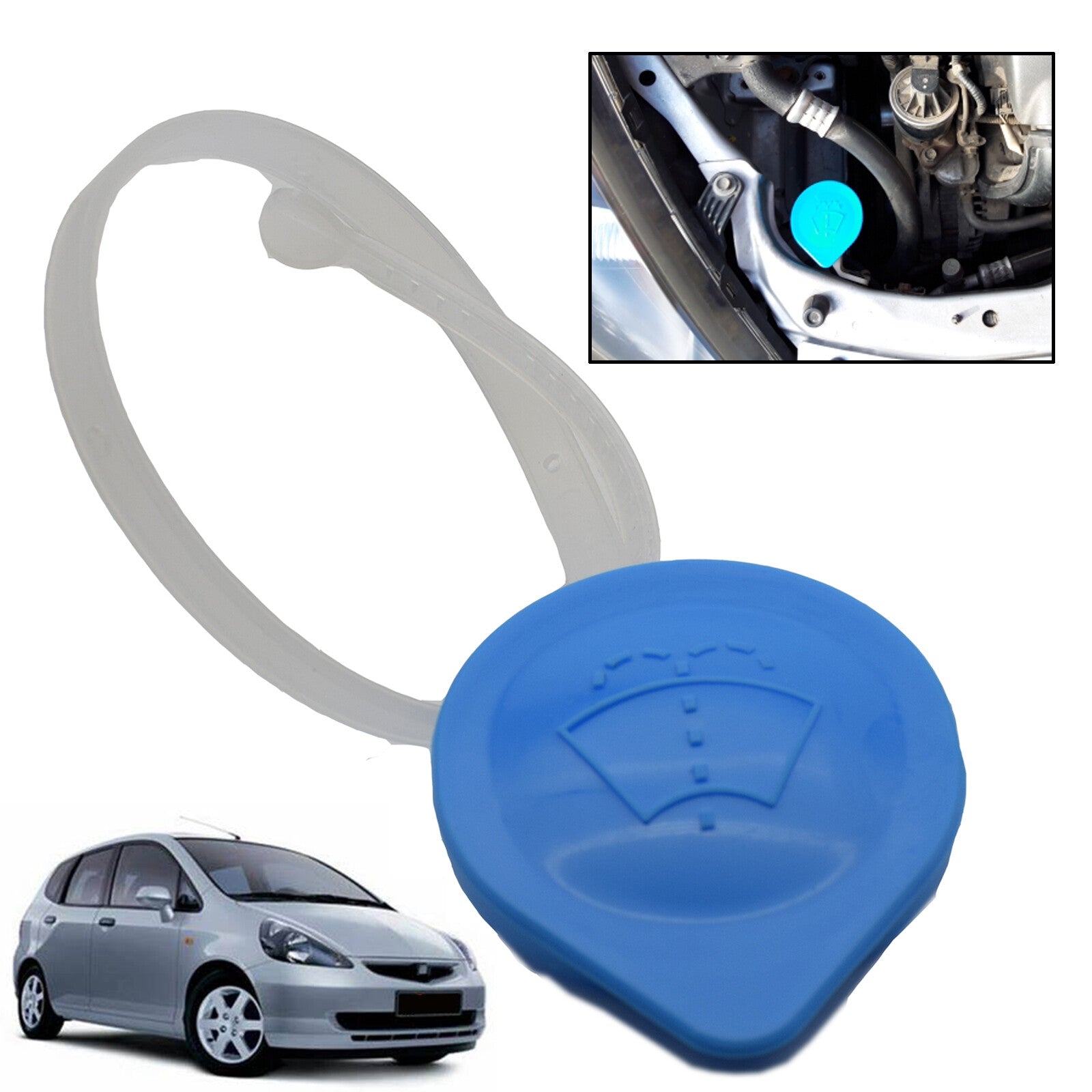 ForHonda Jazz Fit 2002- 2008 Car Windshield Washer Cap Bottle Replacement Tank Q